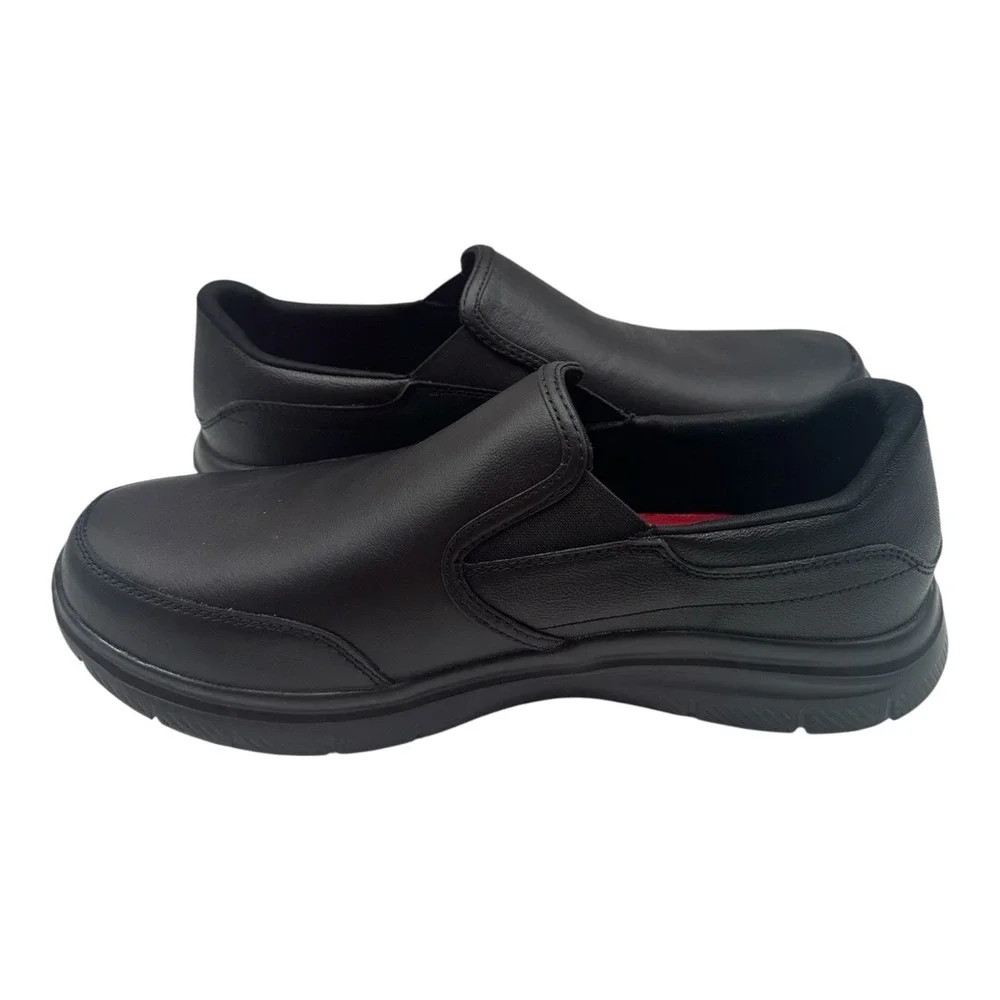 Skechers Work Advantage SR Bronwood Shoes Mens Sz 10 Back‎ Leather Slip On 77071